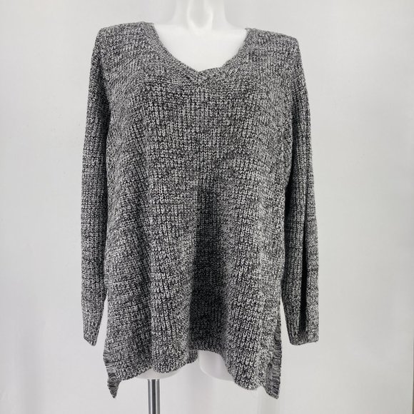 New Torrid Sweater Marled V Neck Tunic Long Sleeve Stretch Size 4 - Picture 1 of 6